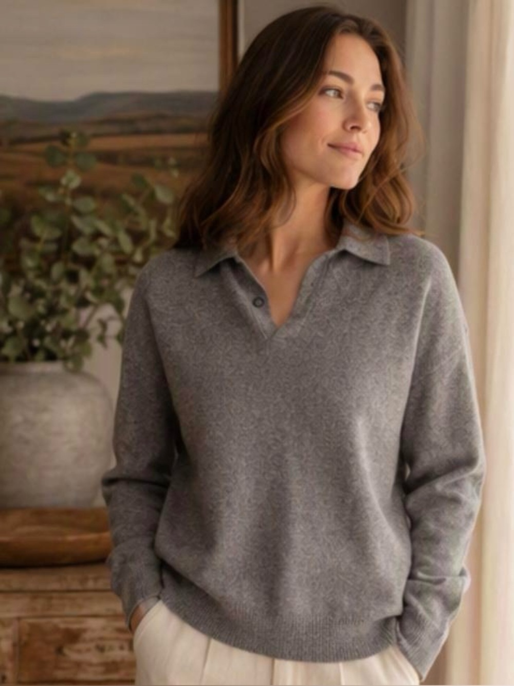 🌷 Joseph & Lyman🌷 100% Italian Merino Wool Taupe Sweater